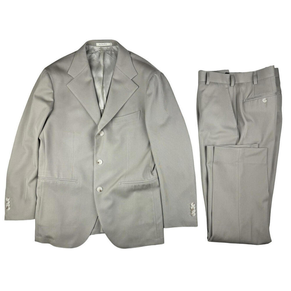 Suitsupply Relaxed Fit Roma 2-Piece Suit Wool Taupe Size 38  S - 6 US | 33 W